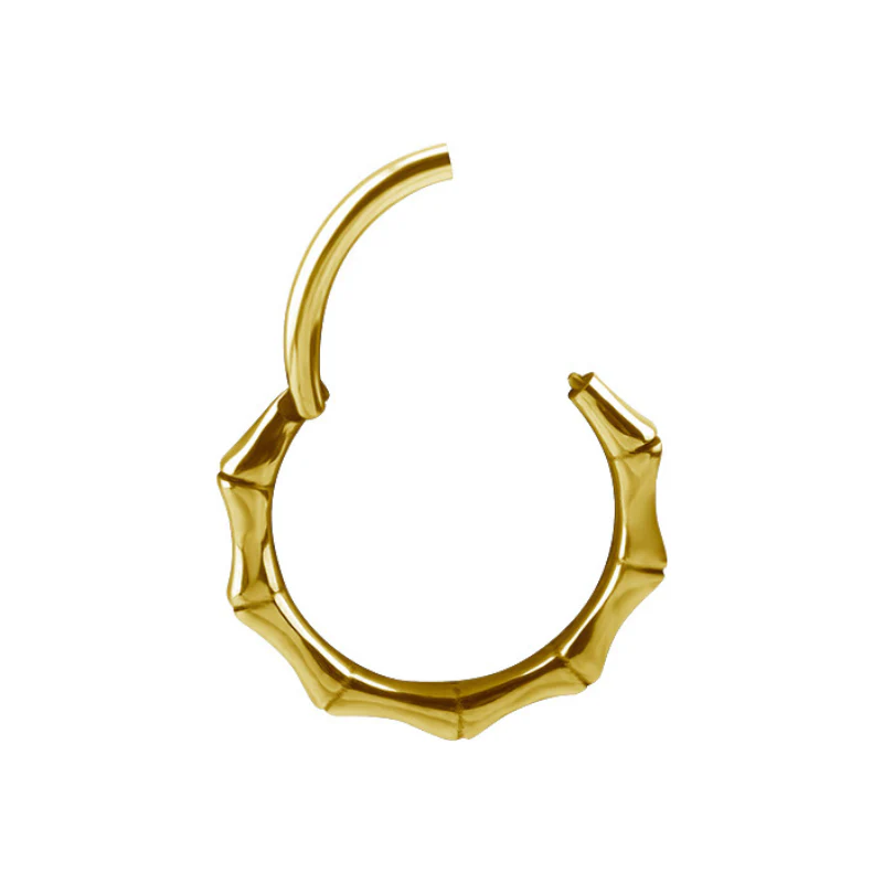 Anneau clicker bambou en PVD - Image 2