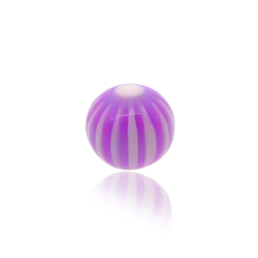 Piercing boule en acrylique avec rayures - Image 6