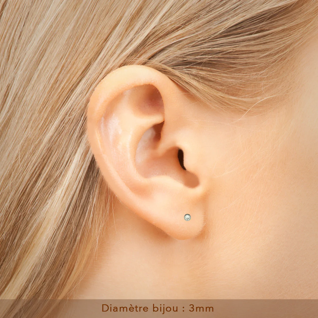 Boucle d'oreille cristal de Swarovski et acier - Image 3