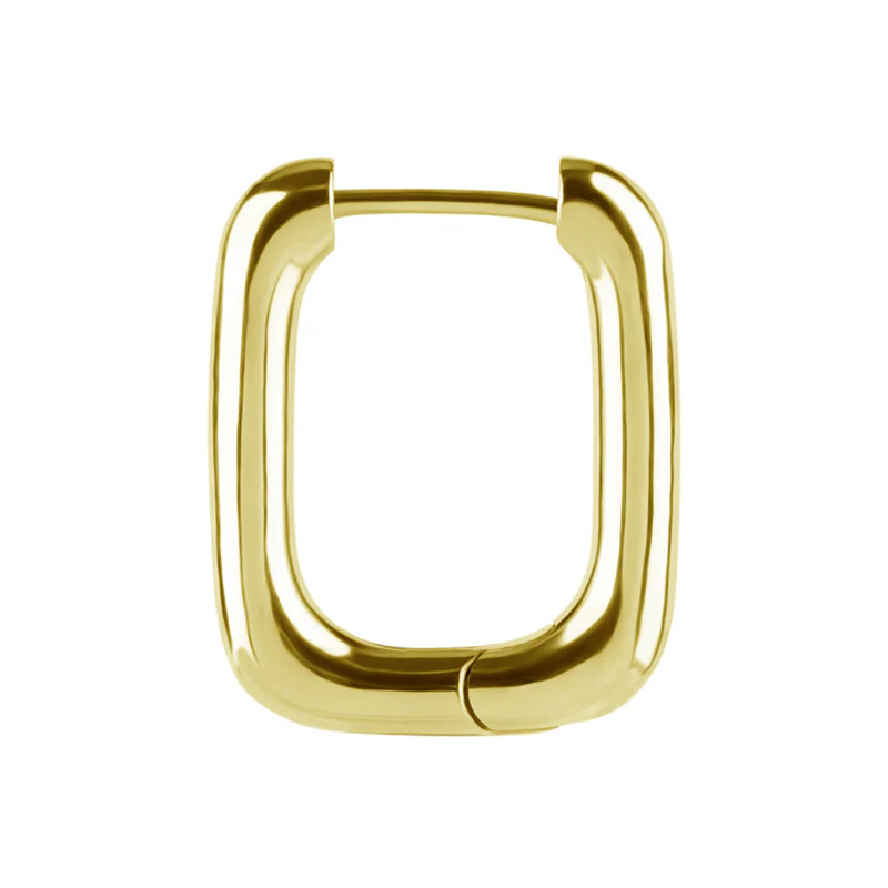 Boucles d'oreilles anneaux carrés Ambre - Image 5