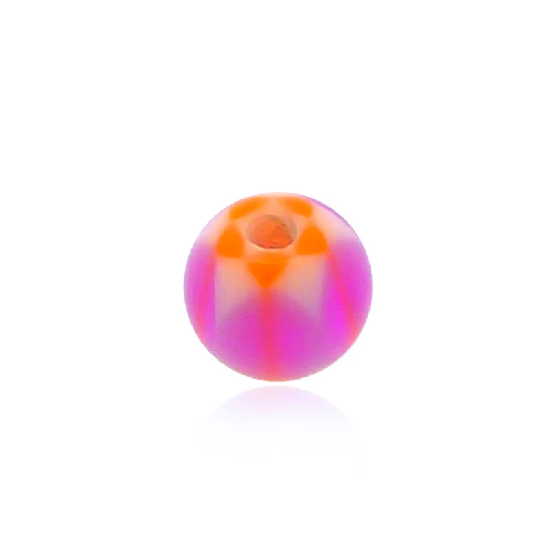 Boule 3 couleurs pour piercing avec étoiles - Image 2