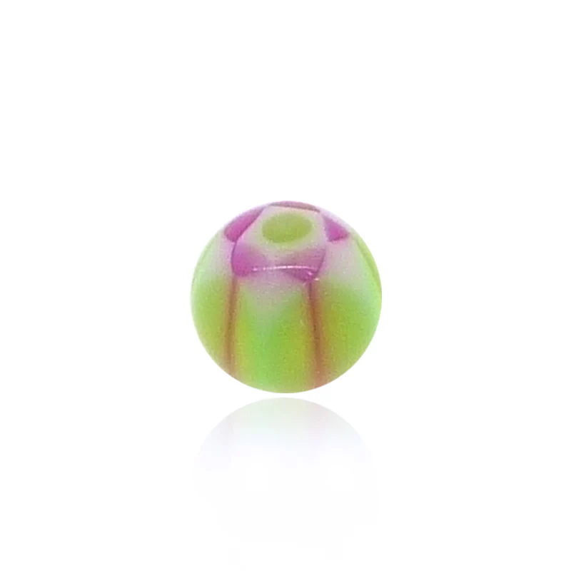 Boule 3 couleurs pour piercing avec étoiles - Image 3