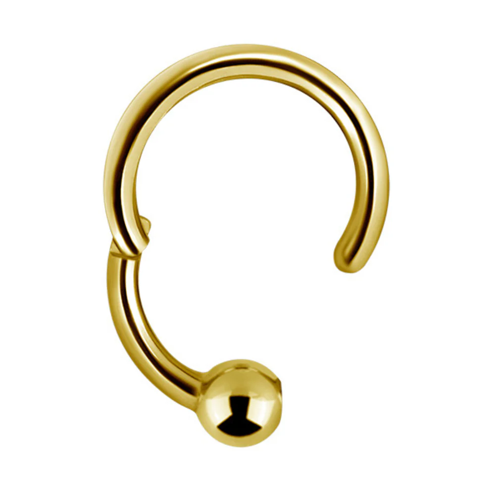 Piercing anneau boule clicker en PVD Gold - Image 3