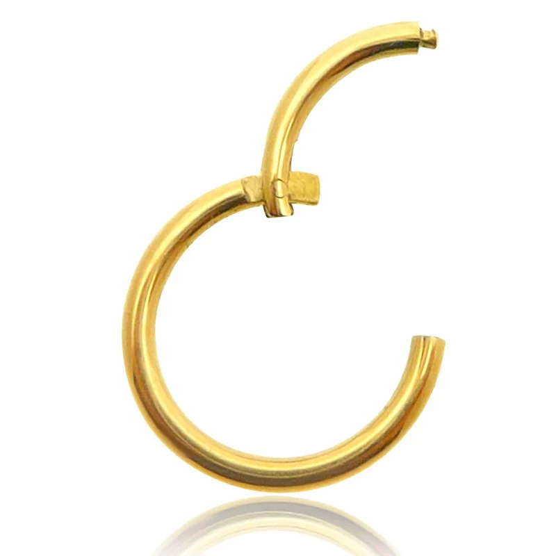Anneau clicker en or jaune facile à poser (cliquable) 1,6mm - Image 3