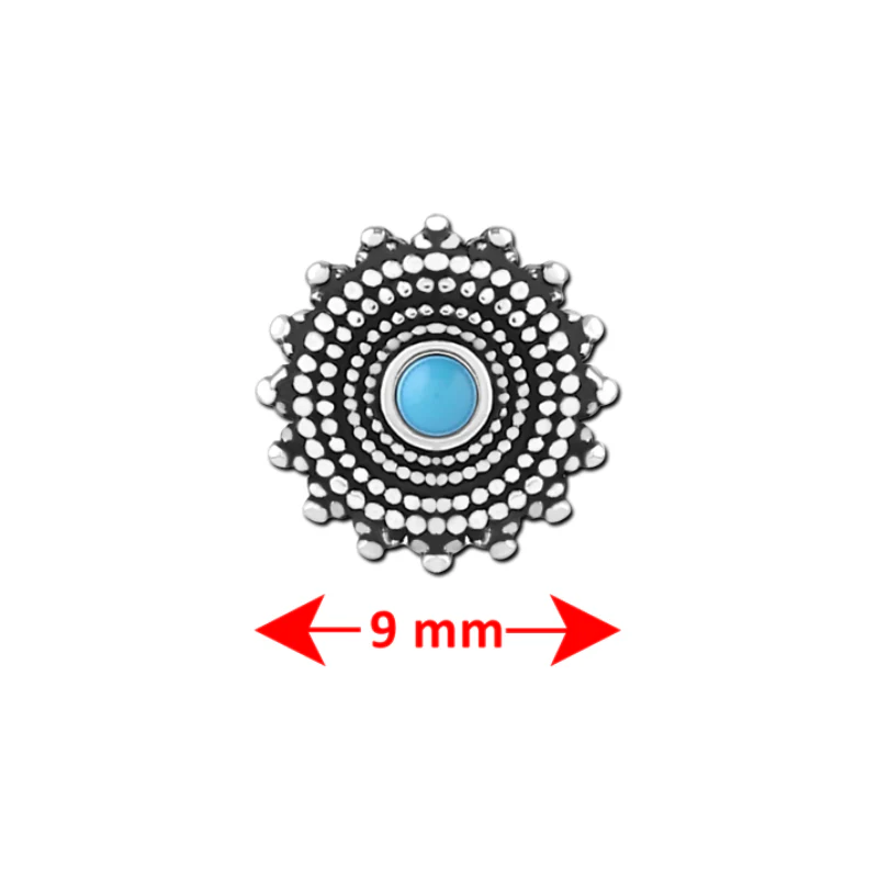 Boucle d'oreille en acier chirurgical style tribal - Image 3