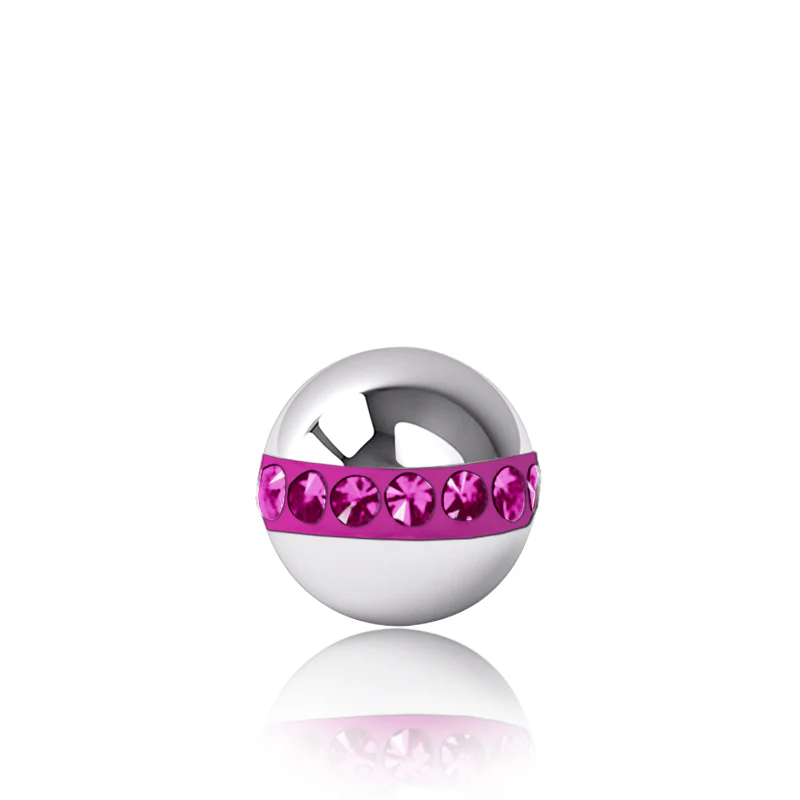 Boule de piercing acier et Cristal de Swarovski