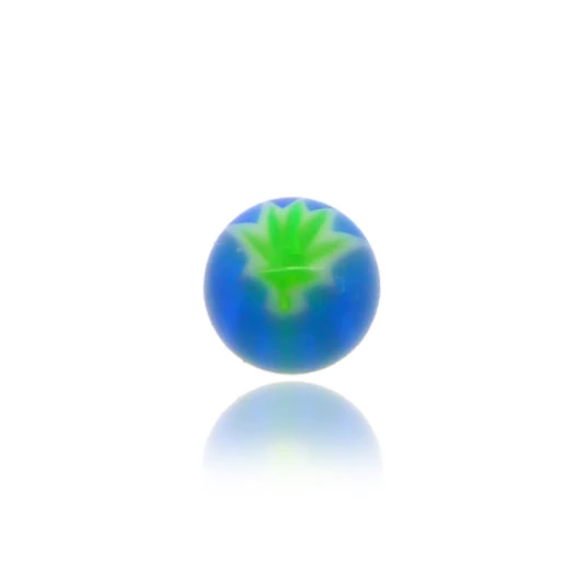 Piercing boules acryliques multicolores cannabis - Image 6