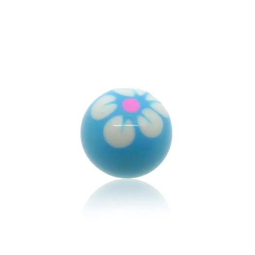 Piercing boule en acrylique fleur - Image 3