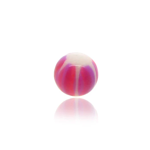 Boule pour piercing acrylique multicolore