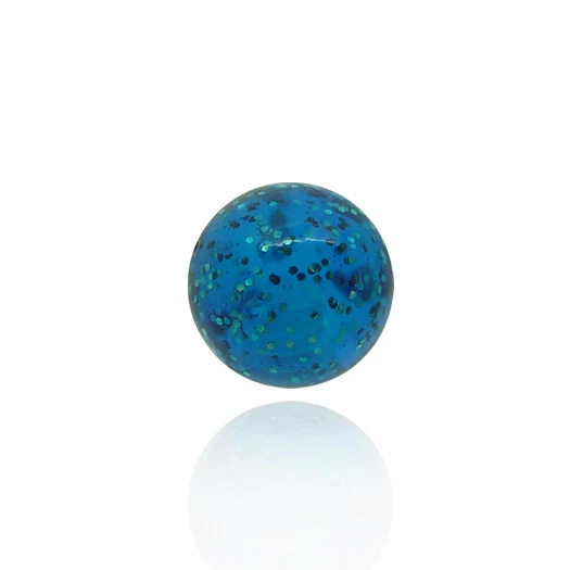 Piercing boule acrylique avec paillettes - Image 2