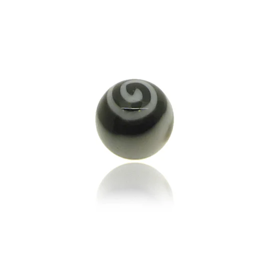 Piercing boules acryliques avec spirale - Image 2