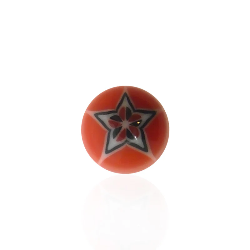Piercing boule fantaisie avec rayures et étoile - Image 3