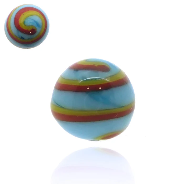 Piercing boule rayée en verre de murano - Image 2