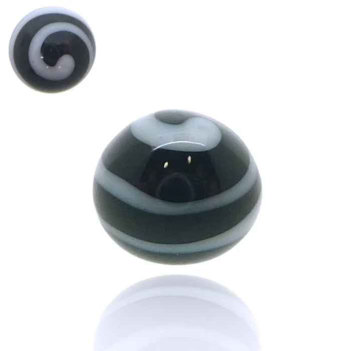 Piercing boule rayée en verre de murano - Image 3