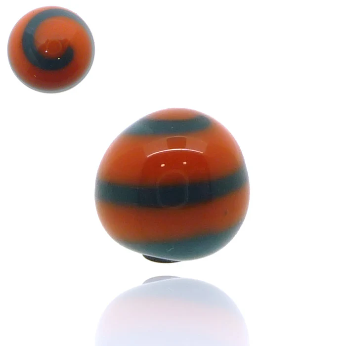 Piercing boule rayée en verre de murano - Image 4