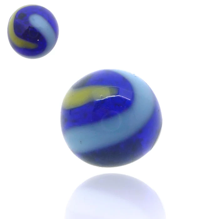 Piercing boule rayée en verre de murano - Image 5