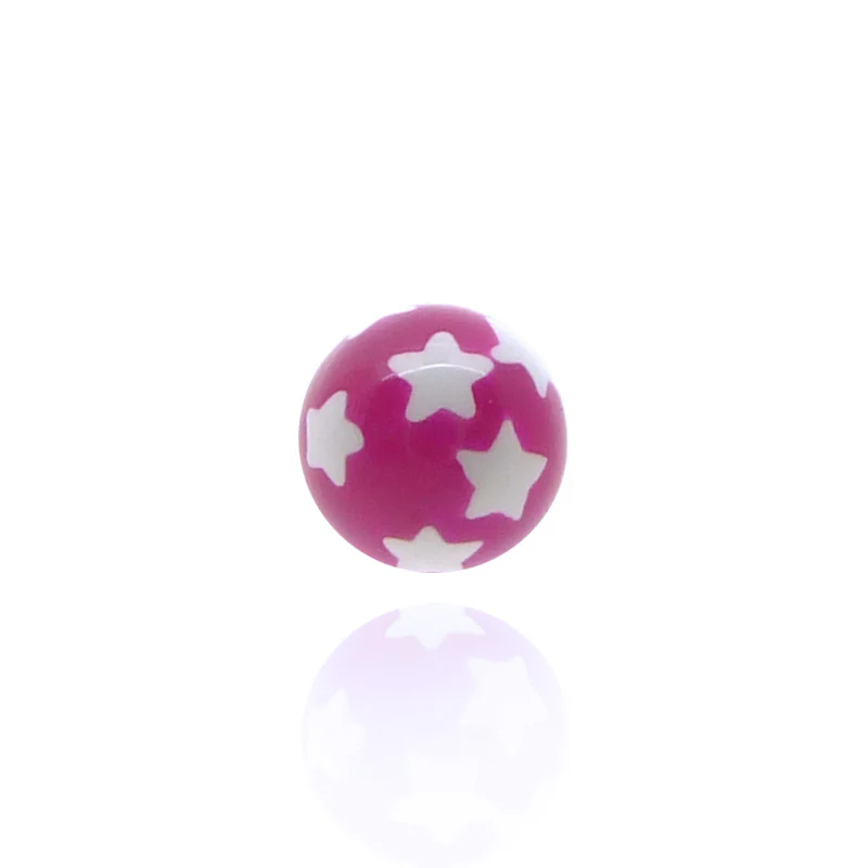 Piercing boule étoile en acrylique - Image 2