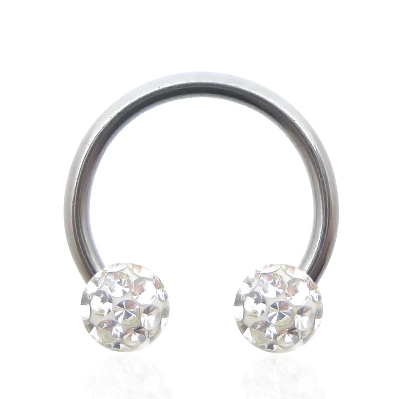 Piercing fer à cheval et cristal de Swarovski (1,2mm) - Image 4