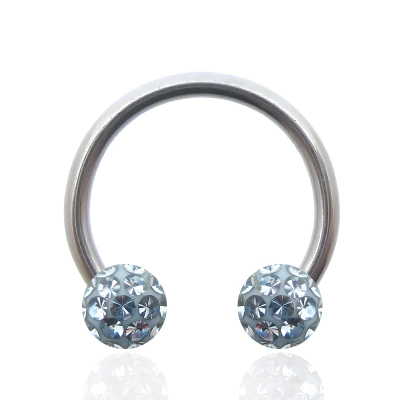 Piercing fer à cheval et cristal de Swarovski (1,2mm) - Image 7