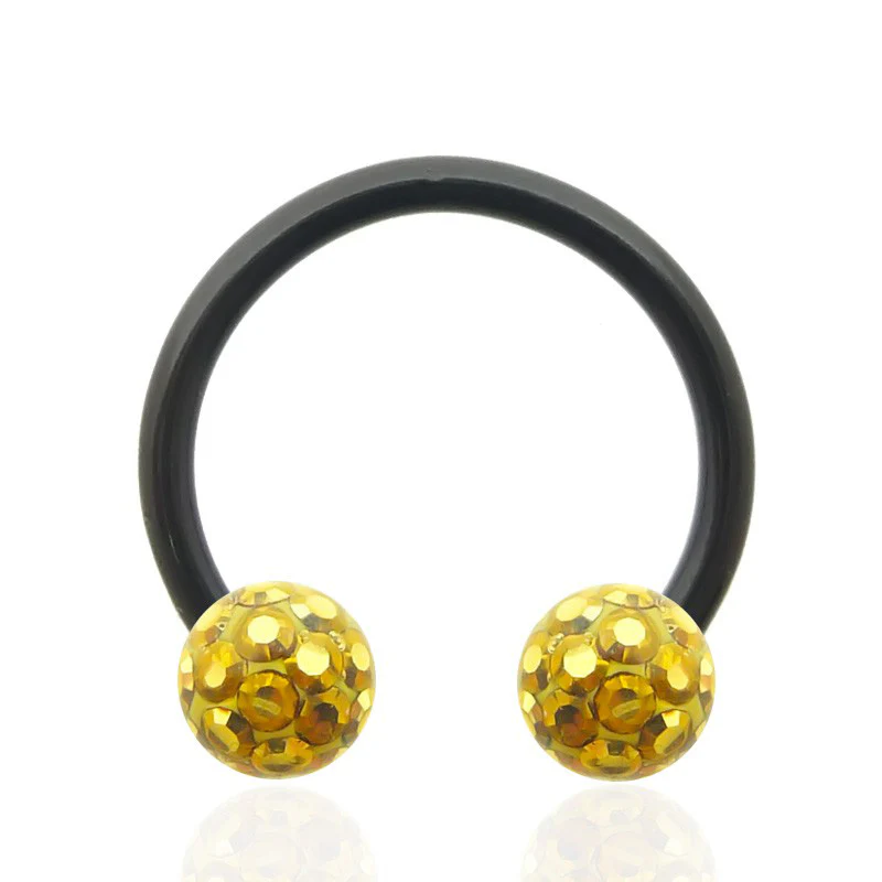 Piercing  avec fer à cheval et cristal de Swarovski (1,2mm) - Image 10