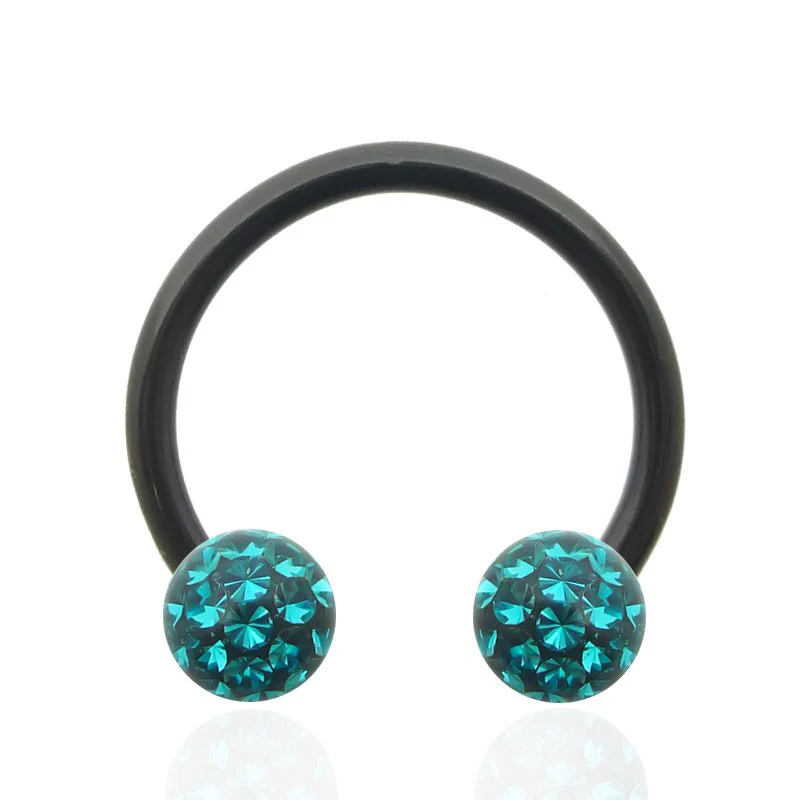 Piercing  avec fer à cheval et cristal de Swarovski (1,2mm) - Image 9