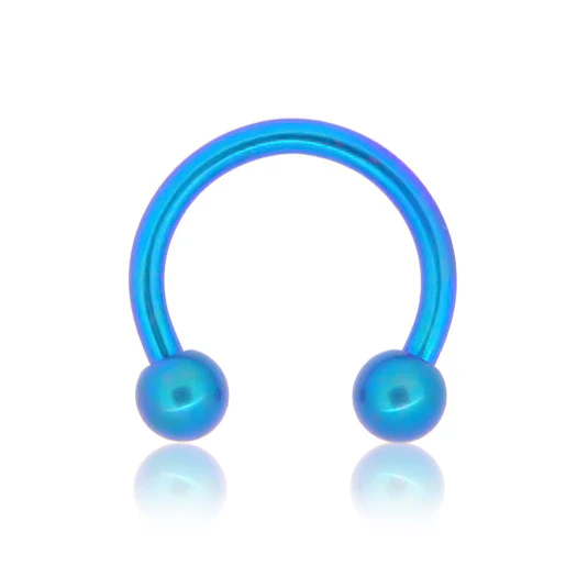 Piercing fer a cheval titane avec boules - Image 6