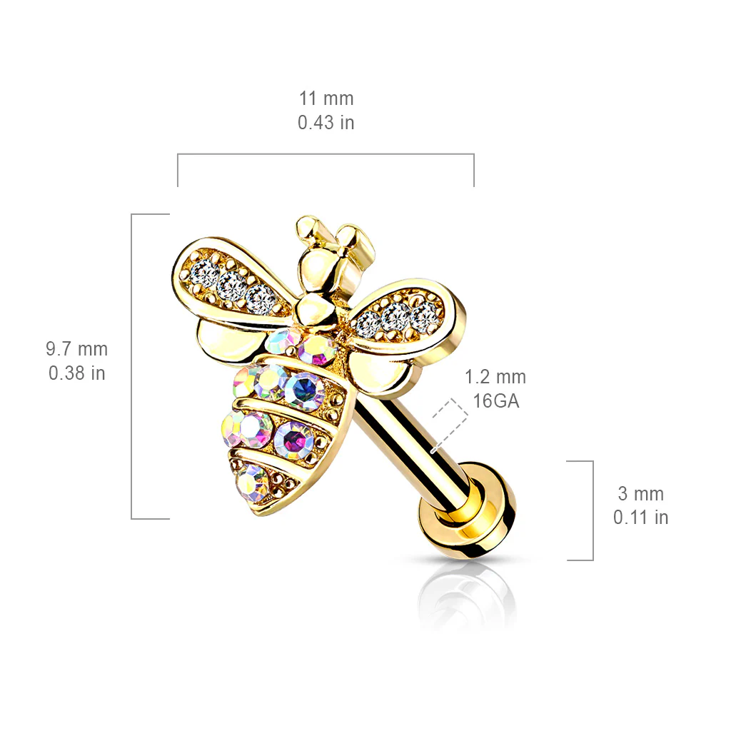 Piercing labret abeille - Image 4