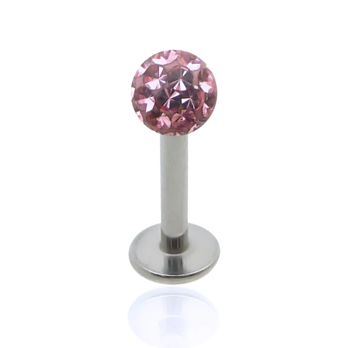 Piercing tragus et hélix en acier avec cristal de Swarovski - Image 6