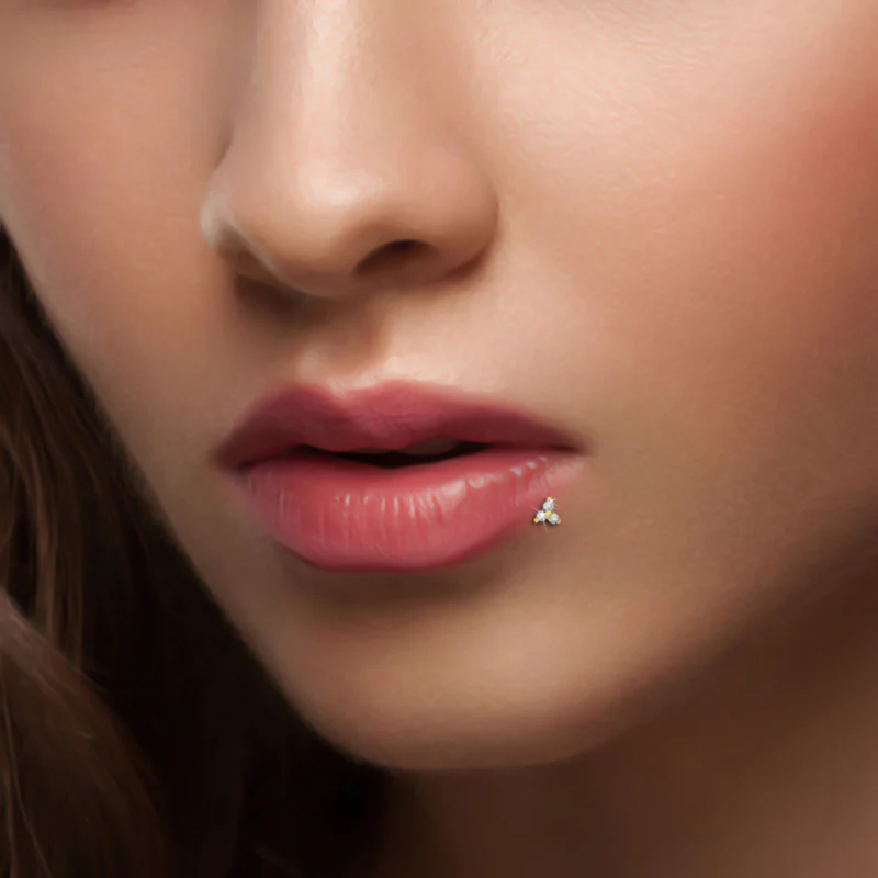 Piercing labret or jaune brillant - Image 4