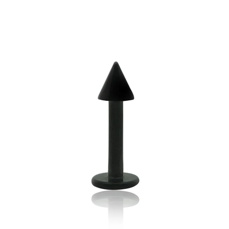 Piercing labret titane noir avec pic