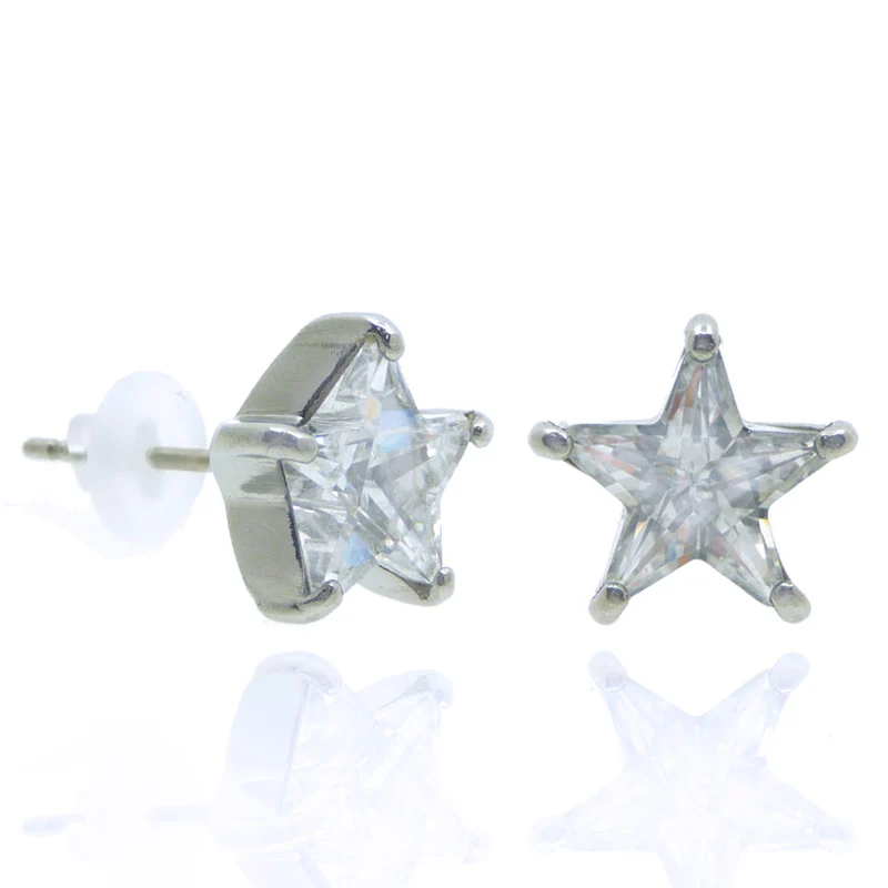 Piercing boucle oreille acier chirurgical étoile - Image 3