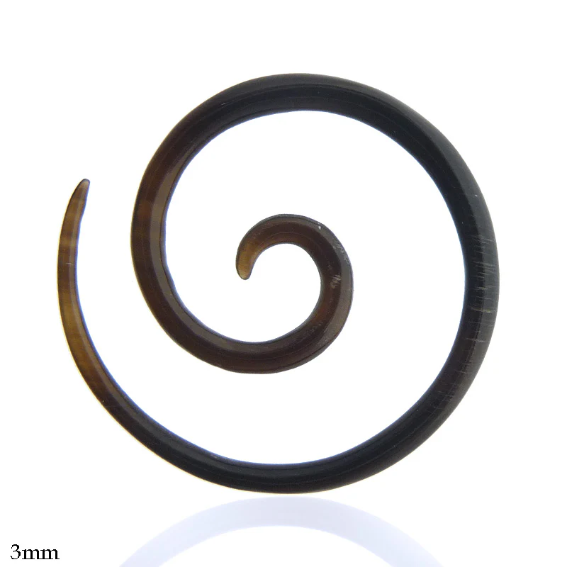 Piercing écarteur spirale corne buffle - Image 4