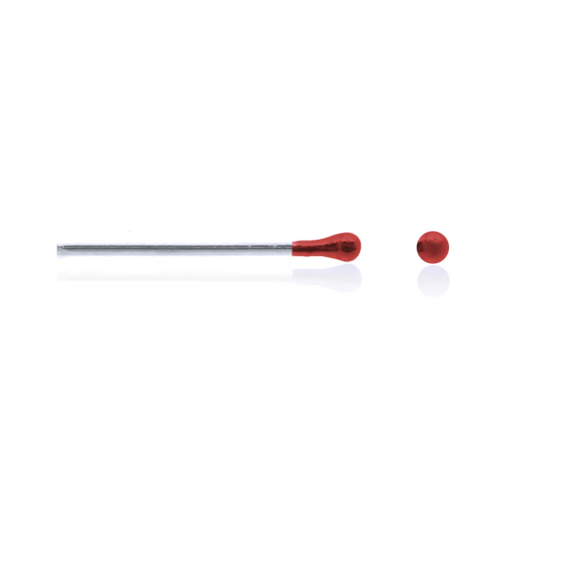 Piercing de nez en argent avec boule colorée - Image 3
