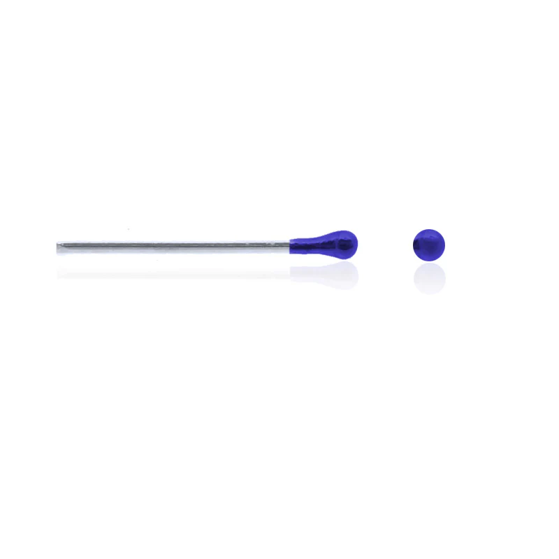 Piercing de nez en argent avec boule colorée - Image 6