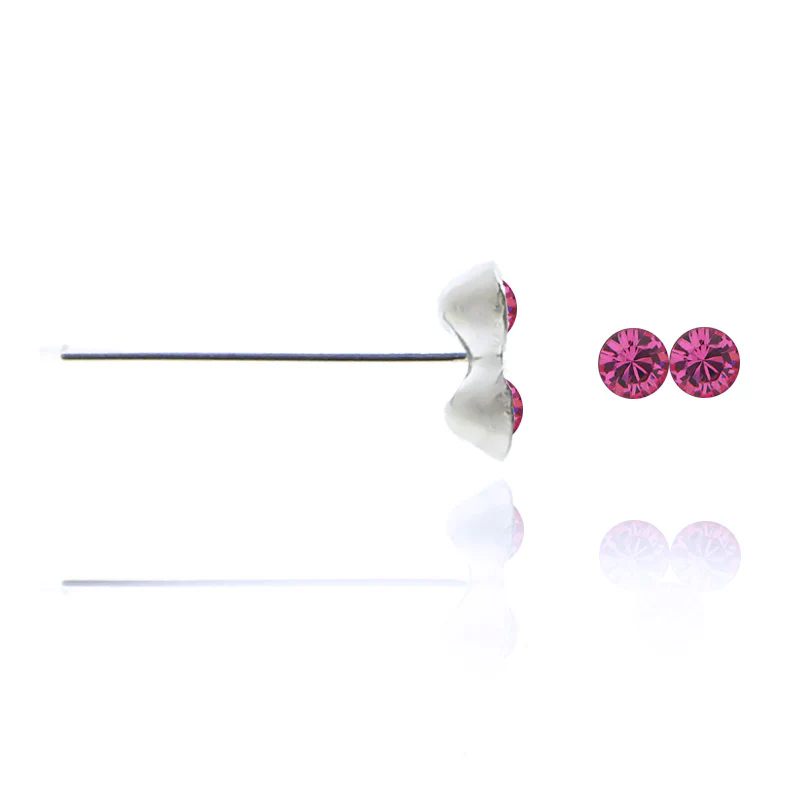 Piercing nez argent deux zircons - Image 8