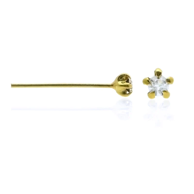 Piercing nez argent doré avec étoile