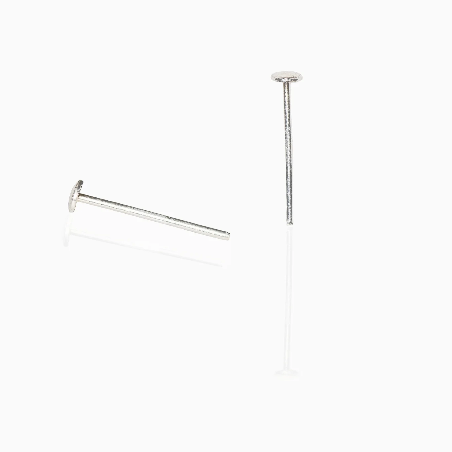 Piercing nez argent rond plat - Image 2