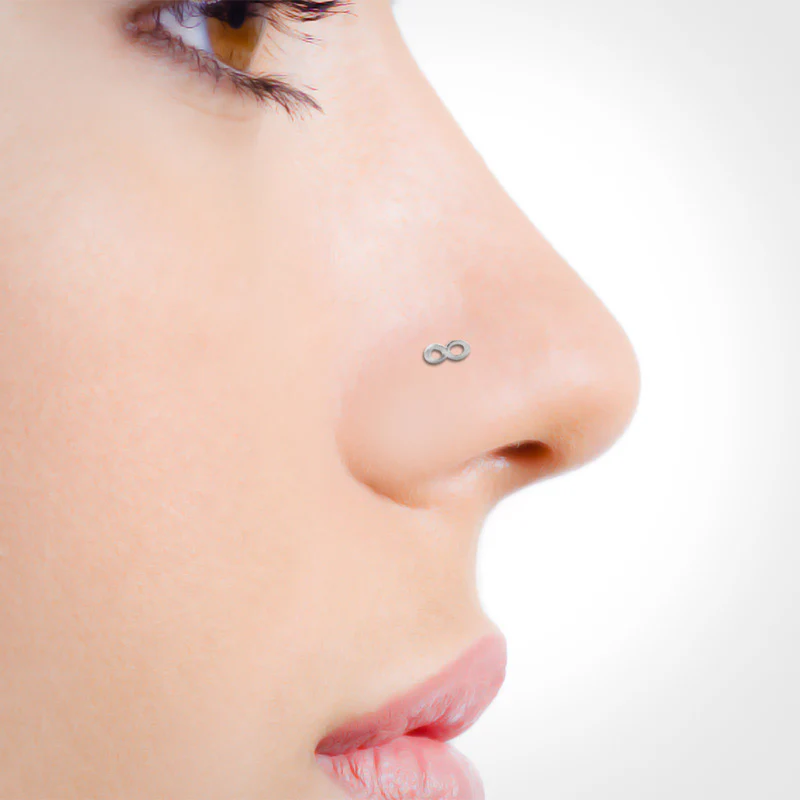 Piercing de nez infini or blanc - Image 2