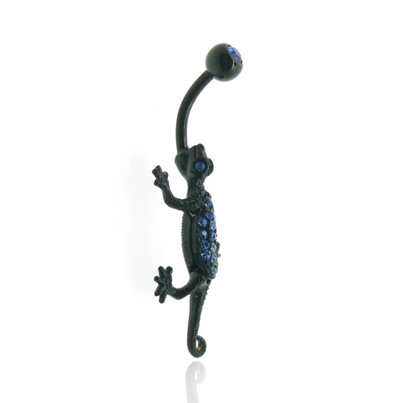 Piercing nombril salamandre acier noir - Image 4