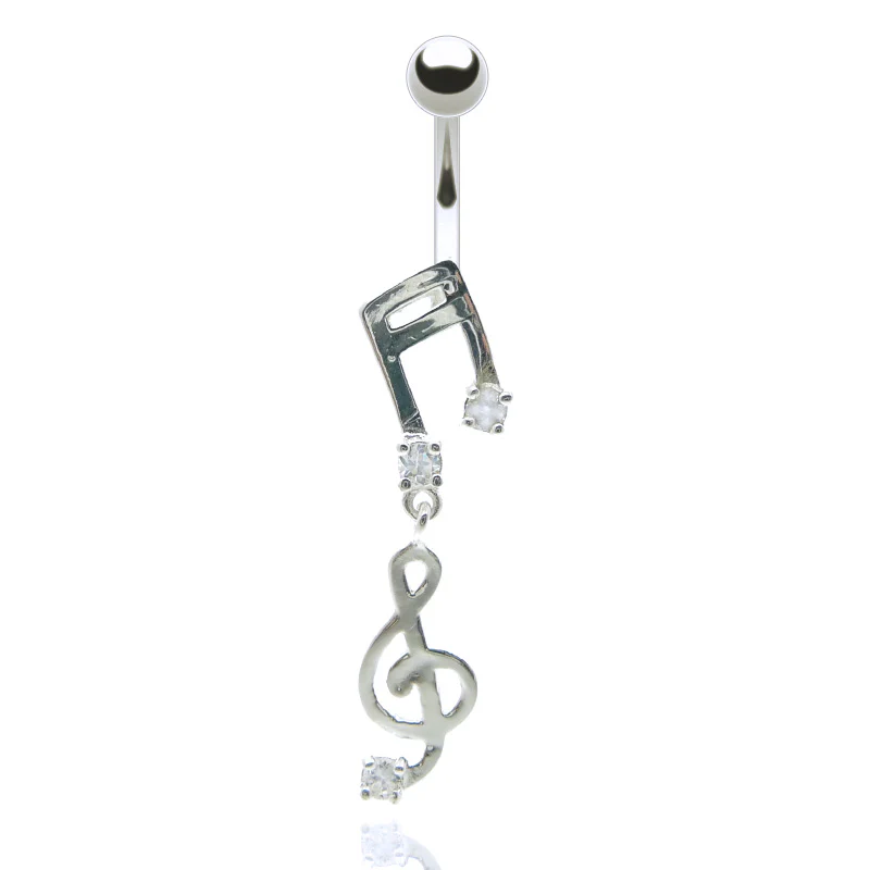 Piercing nombril pendentif note musique - Image 3