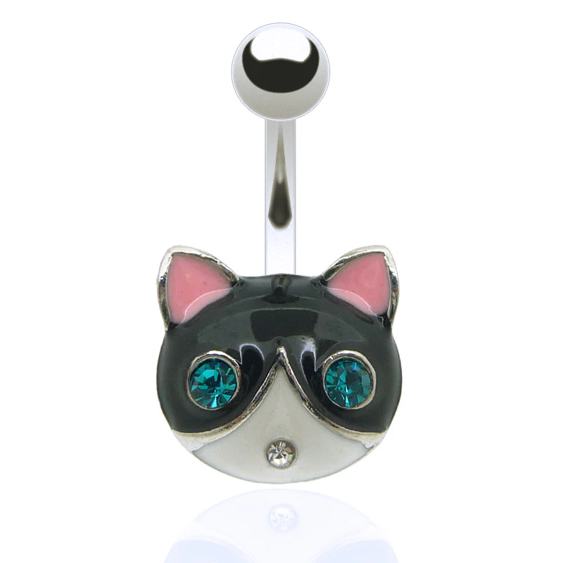 Piercing de nombril chat