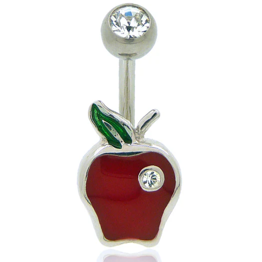 Piercing nombril argent pomme