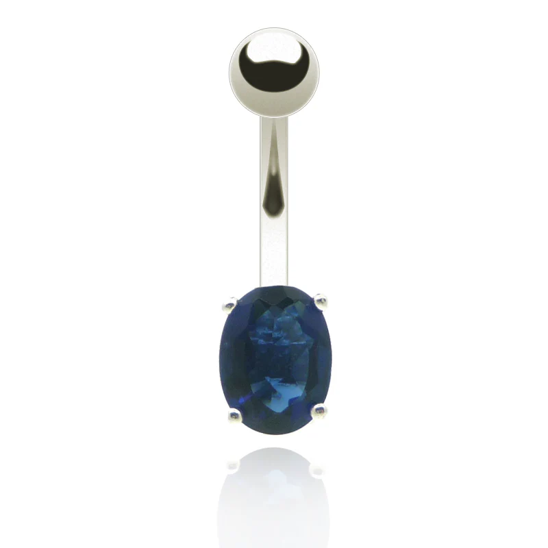 Piercing nombril acier chirurgical zircon - Image 3