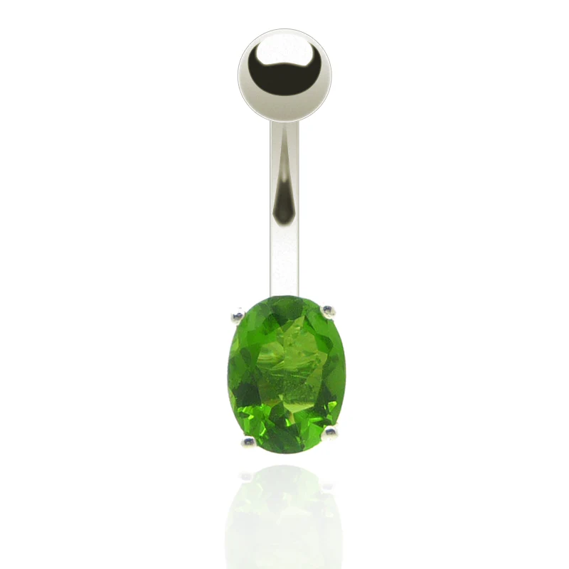 Piercing nombril acier chirurgical zircon - Image 5