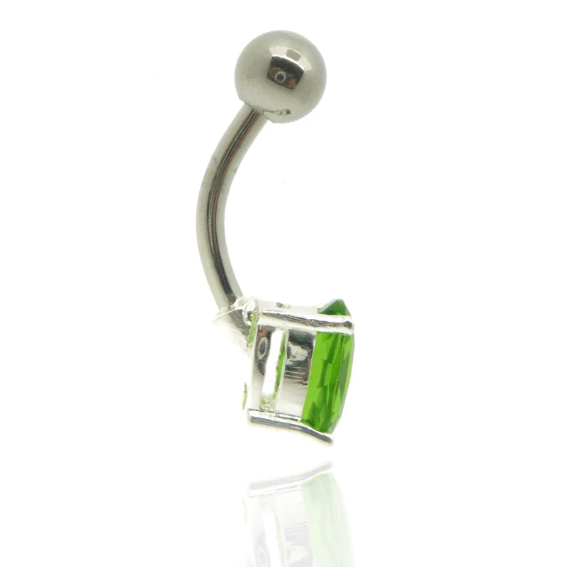 Piercing nombril acier chirurgical zircon - Image 6