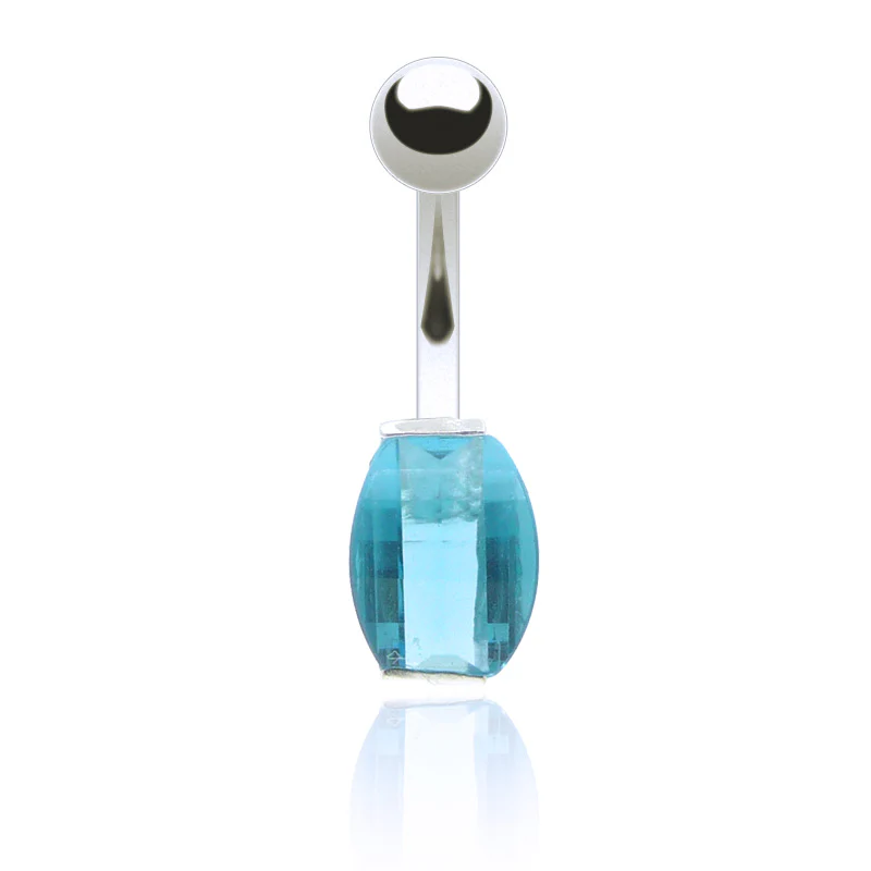 Piercing de nombril acier et brillant - Image 3