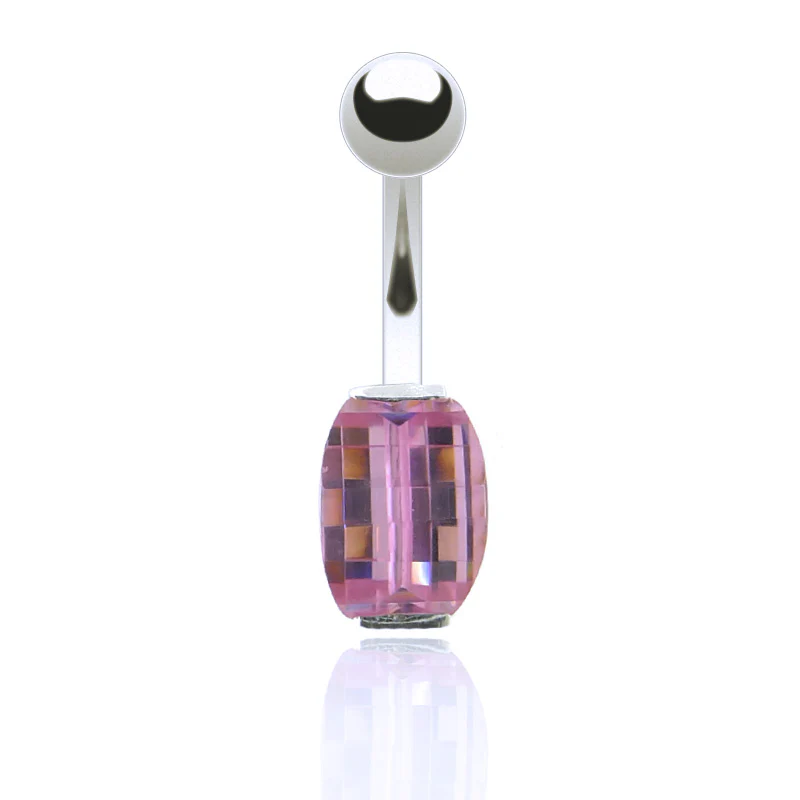 Piercing de nombril acier et brillant - Image 4