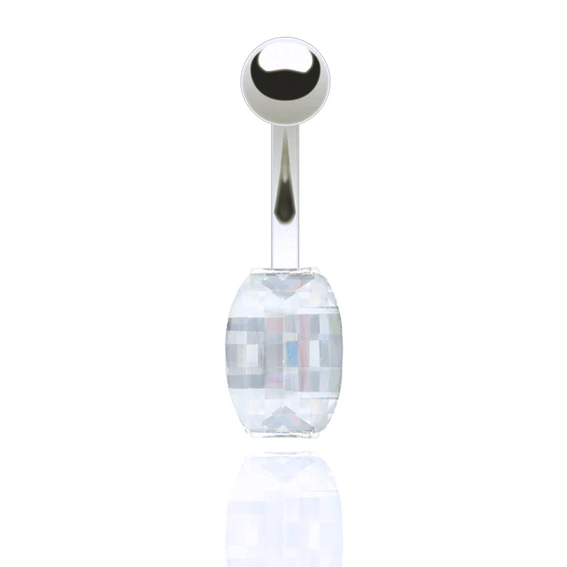 Piercing de nombril acier et brillant - Image 5
