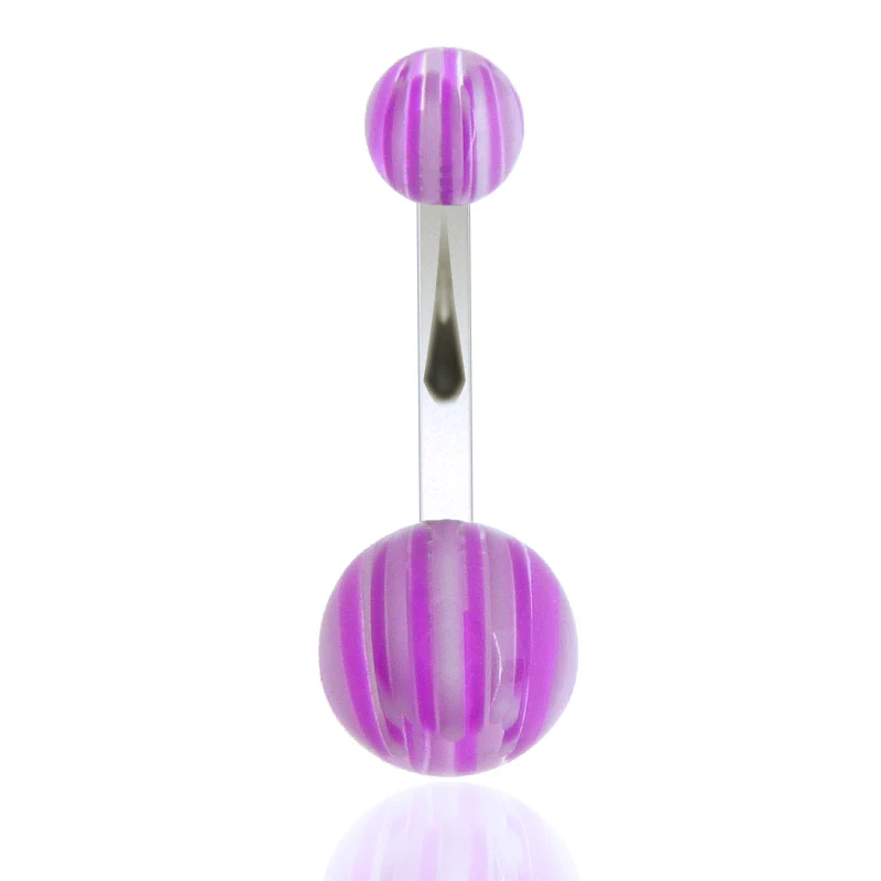 Piercing nombril acrylique transparent - Image 3