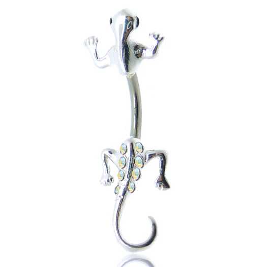 Piercing nombril argent double - Image 3